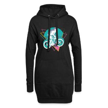 Vaporwave Descente - Sweat-shirt à capuche long Femme - noir - Devant