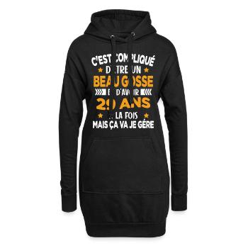 Beau gosse et d'avoir 29 ans Cadeau d'anniversaire - Sweat-shirt à capuche long Femme - noir - Devant