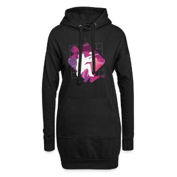 Vaporwave Paintball - Sweat-shirt à capuche long Femme - noir - Devant