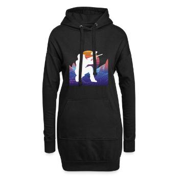 Vaporwave Paintball - Sweat-shirt à capuche long Femme - noir - Devant