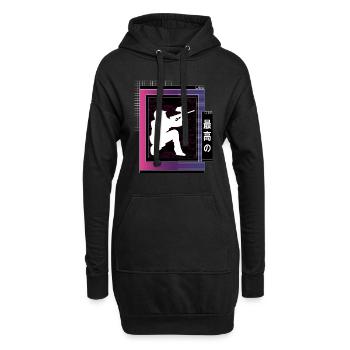 Vaporwave Metaverse Paintball - Sweat-shirt à capuche long Femme - noir - Devant
