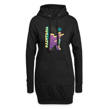 Vaporwave Paintball - Sweat-shirt à capuche long Femme - noir - Devant
