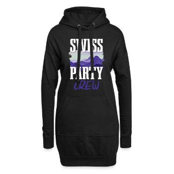 Swiss Party Crew - Hoodie-Kleid - Schwarz - Vorne