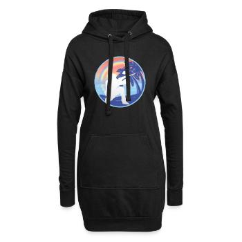 Paintball Paintballspieler - Hoodie-Kleid - Schwarz - Vorne