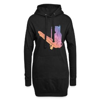 Silhouette gymnastique - Sweat-shirt à capuche long Femme - noir - Devant