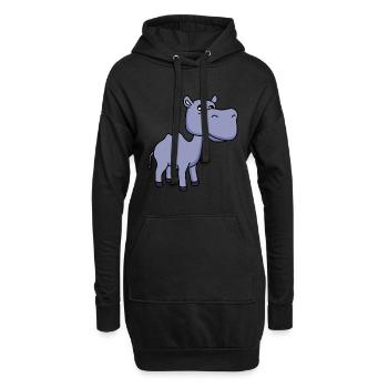 Kamel Comic - Hoodie-Kleid - Schwarz - Vorne