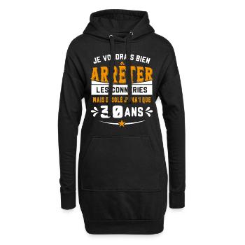 Je Voudrais Bien 30 Ans Humour Cadeau - Sweat-shirt à capuche long Femme - noir - Devant
