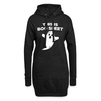 Voici la feuille de Boo Halloween Humour - Sweat-shirt à capuche long Femme - noir - Devant