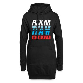 Fishing Team - Hoodie-Kleid - Schwarz - Vorne