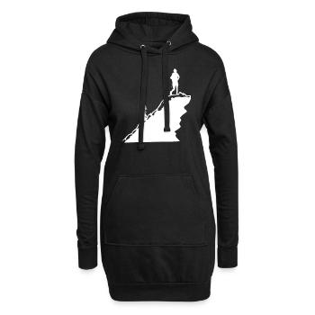 Berg - Wandern - (23) - Hoodie-Kleid - Schwarz - Vorne