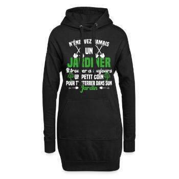 N'Énervez Jamais Un Jardinier Jardin Jardinage - Sweat-shirt à capuche long Femme - noir - Devant
