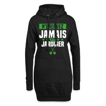 N'enervez Jamais Un Jardinier Jardin - Sweat-shirt à capuche long Femme - noir - Devant