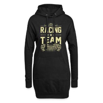 Équipe de course - Sweat-shirt à capuche long Femme - noir - Devant