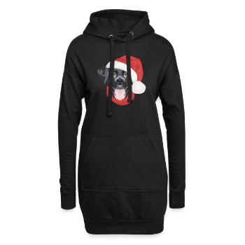 Joyeux Noël Labrador - Sweat-shirt à capuche long Femme - noir - Devant