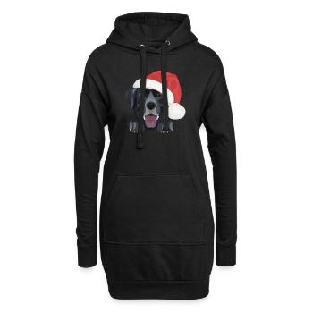 Joyeux Noël Labrador - Sweat-shirt à capuche long Femme - noir - Devant