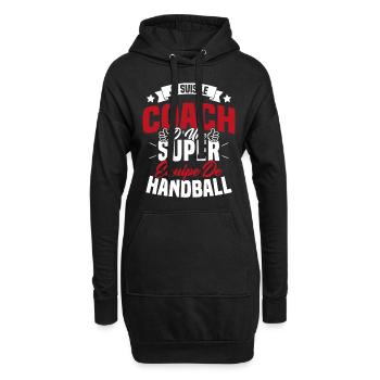 Je Suis Le Coach D'une Super Équipe De Handball - Sweat-shirt à capuche long Femme - noir - Devant