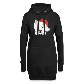 West Highland Terrier Joyeux Noël - Sweat-shirt à capuche long Femme - noir - Devant