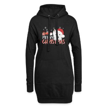 West Highland Terrier Joyeux Noël - Sweat-shirt à capuche long Femme - noir - Devant