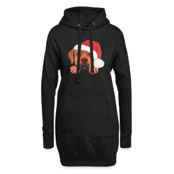 Rhodesian Ridgeback Joyeux Noël - Sweat-shirt à capuche long Femme - noir - Devant