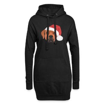 Rhodesian Ridgeback Frohe Weihnachten - Hoodie-Kleid - Schwarz - Vorne