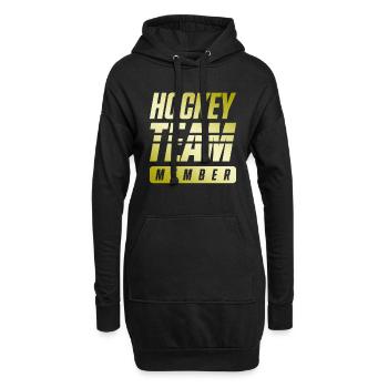 Équipe de hockey - Sweat-shirt à capuche long Femme - noir - Devant
