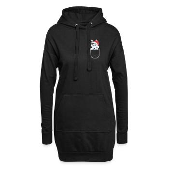 Husky Joyeux Noël - Sweat-shirt à capuche long Femme - noir - Devant