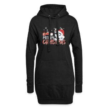 Husky Joyeux Noël - Sweat-shirt à capuche long Femme - noir - Devant