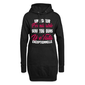 Une sœur formidable donne une tata exceptionnelle - Sweat-shirt à capuche long Femme - noir - Devant