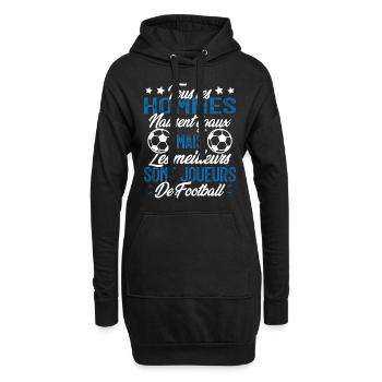 les hommes sont les meilleurs joueurs de football - Sweat-shirt à capuche long Femme - noir - Devant