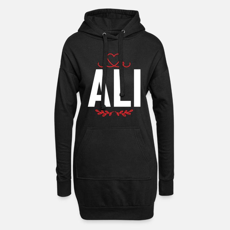 Ali - Hoodie-Kleid - Schwarz