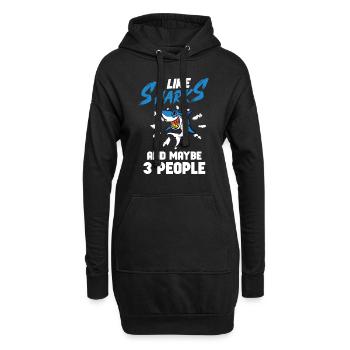 Requin Ocean Predator Créature marine - Sweat-shirt à capuche long Femme - noir - Devant