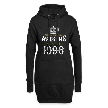 1996 génial depuis - Sweat-shirt à capuche long Femme - noir - Devant