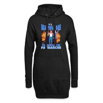 Féminisme Girl Power Pro-choix Pro avortement - Sweat-shirt à capuche long Femme - noir - Devant