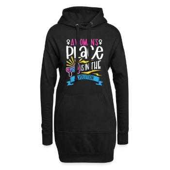 Féminisme Le pouvoir des femmes pro-choix Pro Avortement - Sweat-shirt à capuche long Femme - noir - Devant