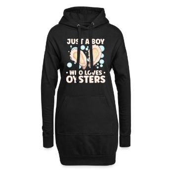 Auster-liebhaber Lustige Auster Auster Shucker - Hoodie-Kleid - Schwarz - Vorne