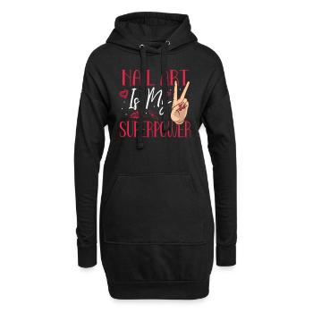 Nail Tech Nail Technician Manicurist Nails Artist - Hoodie-Kleid - Schwarz - Vorne