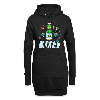 Alien Extraterrestrial Area 51 Ufo Space Geek - Hoodie-Kleid - Schwarz - Vorne