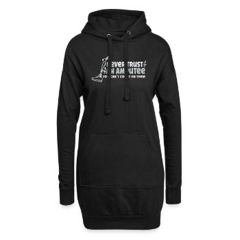 Handicapped Wheelchair Cyborg Leg Arm Amputee - Hoodie-Kleid - Schwarz - Vorne