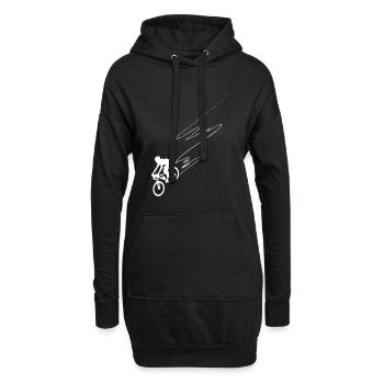 Ligne courbe - Cyclisme - (2) - Sweat-shirt à capuche long Femme - noir - Devant