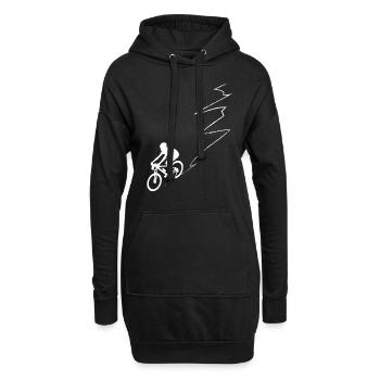 Ligne de courbe - Cyclisme - (5) - Sweat-shirt à capuche long Femme - noir - Devant