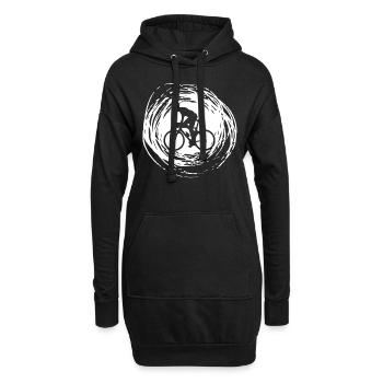 Kreis - Radfahren - (3) - Hoodie-Kleid - Schwarz - Vorne