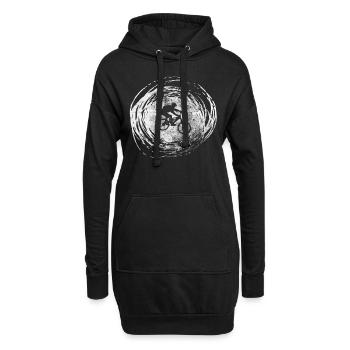 Kreis - Radfahren - (4) - Hoodie-Kleid - Schwarz - Vorne