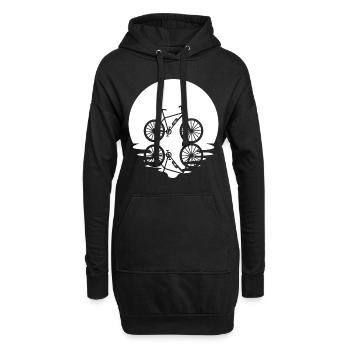 Kreis und Spiegelung - E-Bike - - Hoodie-Kleid - Schwarz - Vorne