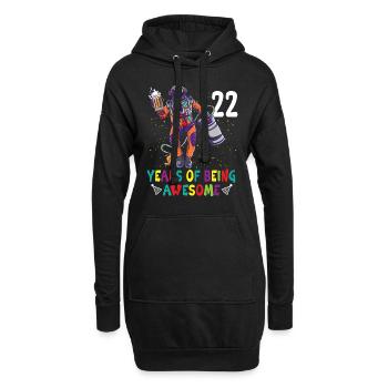 22nd Birthday Astronaut Astronomy Solar System - Hoodie Dress - black - Front