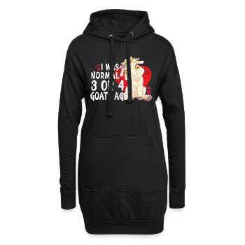 Funny Goat Lover Livestock Farm Farmer Cattle - Hoodie-Kleid - Schwarz - Vorne