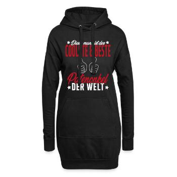 Meilleur Parrain du Monde Humour Cadeau - Sweat-shirt à capuche long Femme - noir - Devant