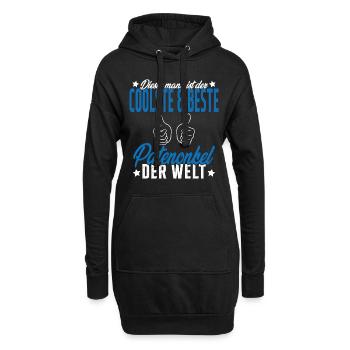 Meilleur Parrain du Monde Humour Cadeau - Sweat-shirt à capuche long Femme - noir - Devant