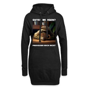 Guten Morgen - Provozier Mich Nicht - Hoodie-Kleid - Schwarz - Vorne