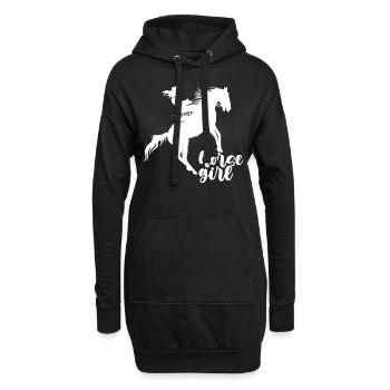 Fille de cheval - - Sweat-shirt à capuche long Femme - noir - Devant
