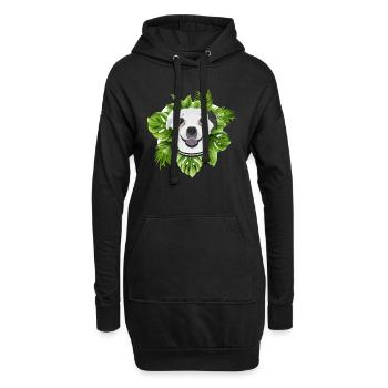 Tropical Chihuahua - Hoodie-Kleid - Schwarz - Vorne